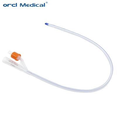 Hospital / Homecare Cateter de silicone Foley 2 Way Cateter de drenagem descartável