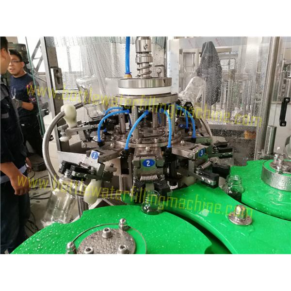 Aluminum Cap Glass Bottle Juice Filling Equipment 3000b/h Capacity