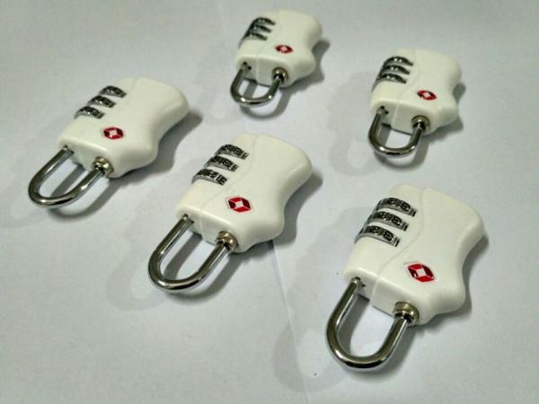 TSA Combination Luggage Locks , TSA 3 Dial Combination Lock Zinc Alloy / PC Material