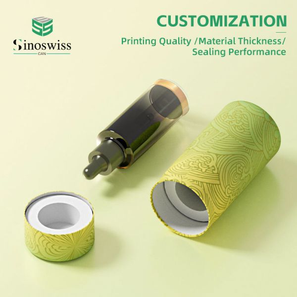 Biodegradable Paper Tube Cosmetic Packaging Perfume Bottle Cylinder Cardboard Box