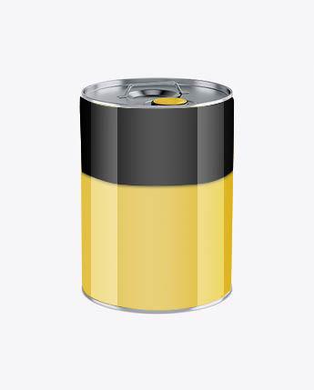 DADI 1.6L Round Olive Oil Can Food Safe 1600ml Tall Round Tinplate Containers