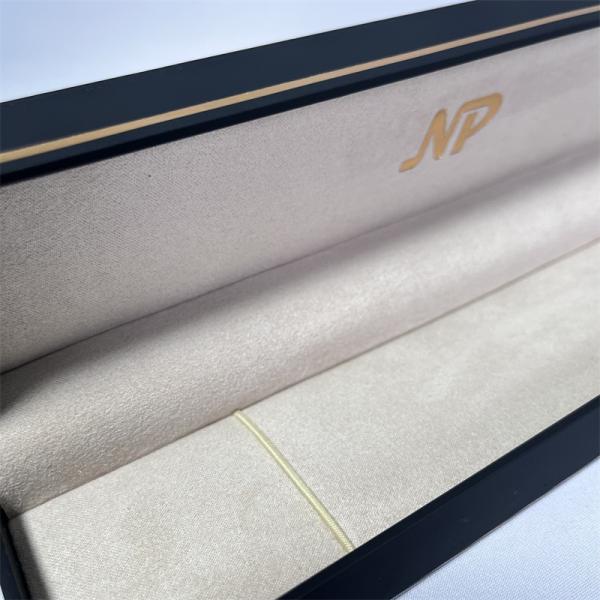 Natpak Leatherette Paper Jewelry Gift Boxes With Gold Edge