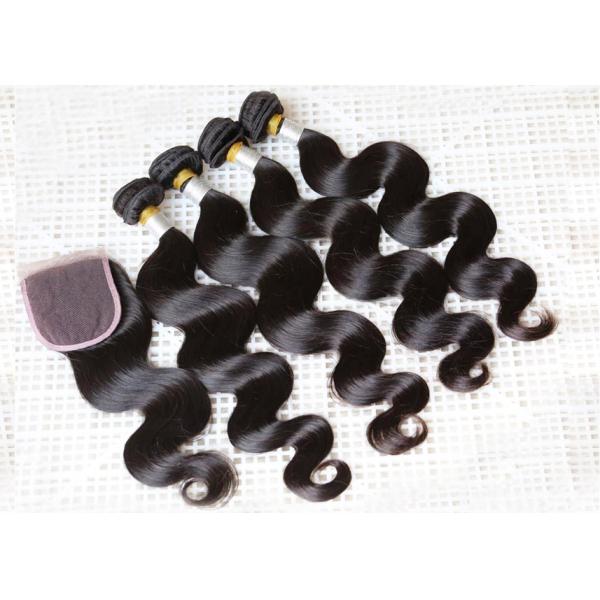Machine Double Weft Brazilian Human Hair Weave No Smell Cuticle Still Attach