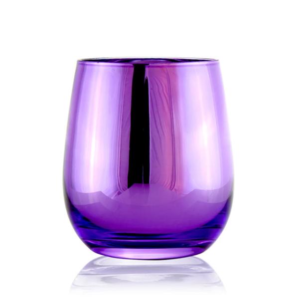 Cool Small Scented Candles Luxury Holder Color Glass Candle Jar With Metal Gold Lid