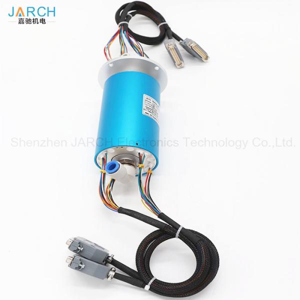Electrical Flange Hybrid Slip Rings 220RPM Pneumatic Rotary Joint Aluminium Alloy