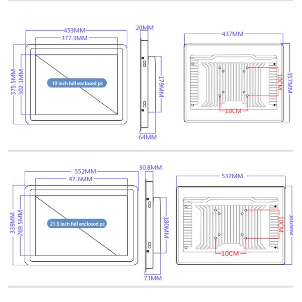 VGA/HDMI/4xUSB/1x RJ45/AUDIO/2xRS232/MIC/EAR Industrial Android Panel PC with Touch Screen