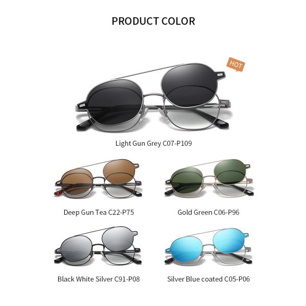 Магнитные солнечные очки UV400 закрепляют дальше для людей женщины поляризовывали ретро анти- слепимость