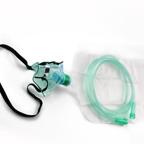 Disposable PVC Oxygen Mask Transparent With Reservoir Breathing Bag