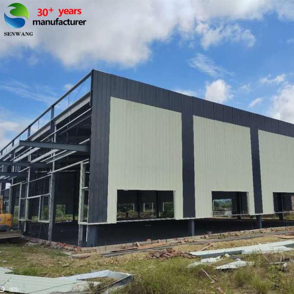 Almacén de acero con estructura de pórtico para uso industrial con acero Q235/Q355