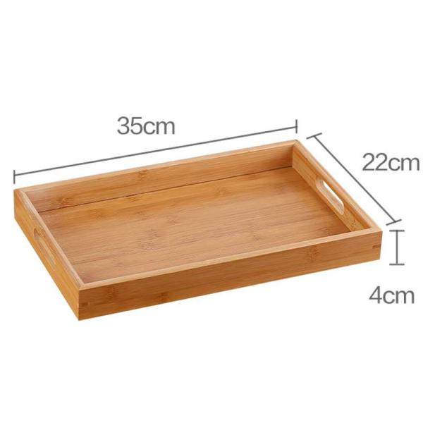 Eco Friendly Rectangular Bamboo Tray With Sustainable Modern Design And Natural Color Palette