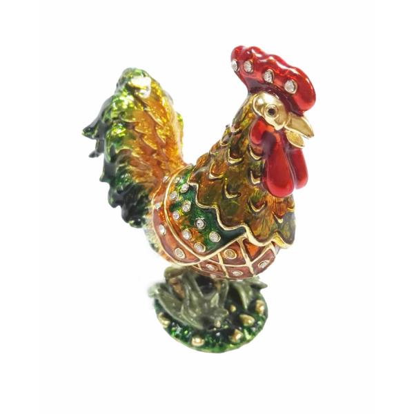 Decorative Alloy Rooster Jewelry Boxes High quality rooster shape jewelry box