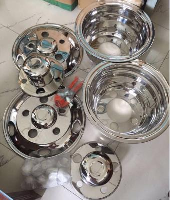 Mitsubishi Rosa Bus Simulator Wheel Covers , Stainless Steel Hubcaps Wheel Covers