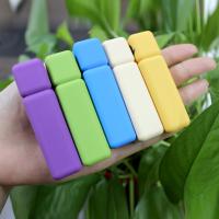 Carré vide 76*20mm de tubes de lustre de lèvre en plastique en caoutchouc de la marque de distributeur 6ml