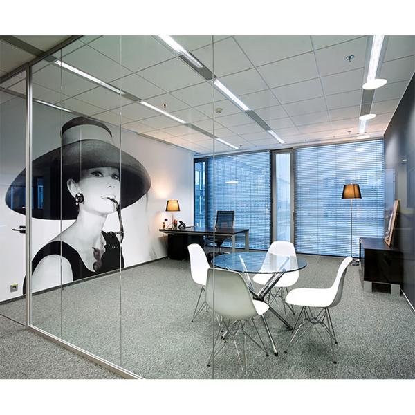 Partitions vitrées démontables Partition vitrée de bureau personnalisée avec cadre en aluminium