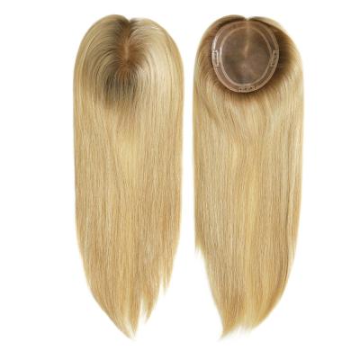 Wholesale Top Quality Fine Mono Base Pure Human Hair Toupee For Women Hair Loss Treatment Topper lace topper for women