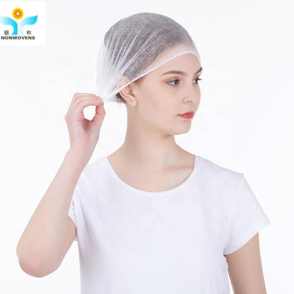 Hair Cover Disposable Bouffant Caps PP Non Woven Fabric For Food Industry