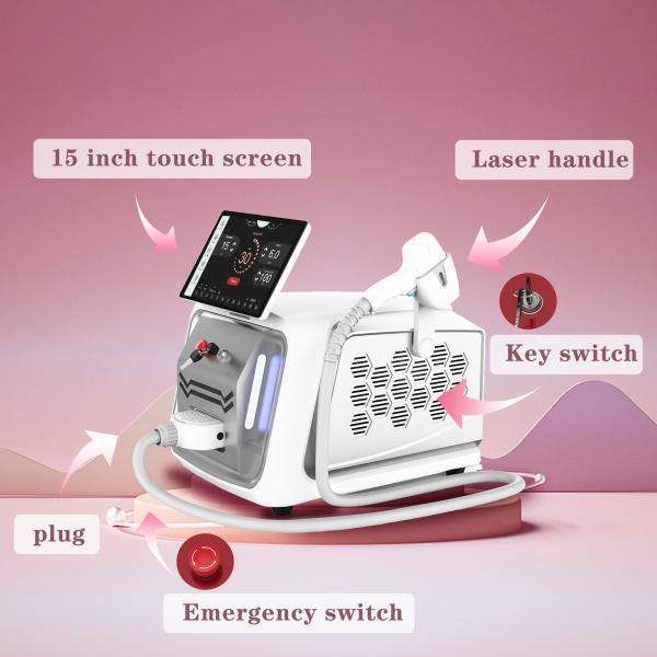 Commercial Home Portable Permanent Laser Hair Removal Machine 808nm With Adjustable Head
