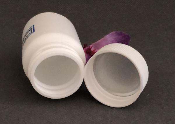 Wide Mouth Pe Pill Bottle White Plastic Cap General Medical Capsule Packaging
