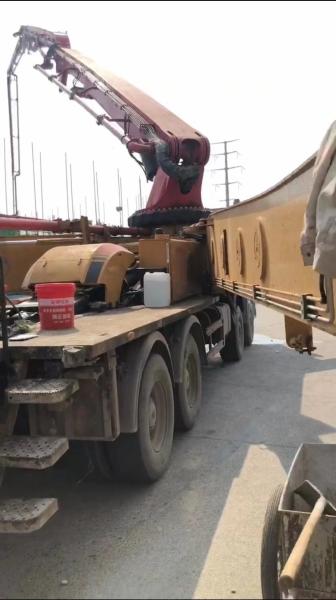 Service après-vente 2019 Sy 56m pompe à béton semi-sec sur camion Benz pompe à béton