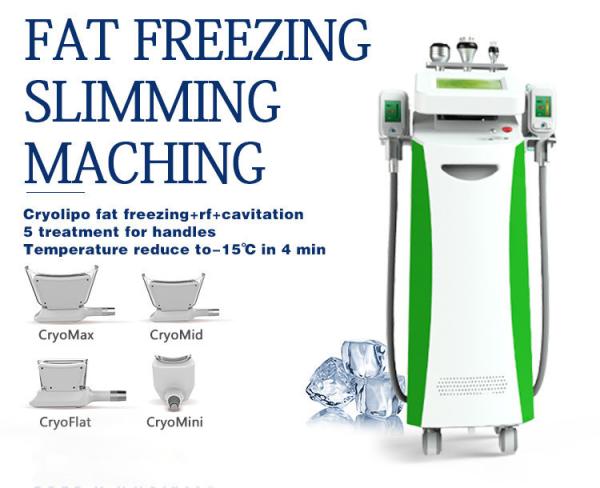 CE approved 0.1 Celsius adjustable 3 cryo handles fat reduction cryolipolysis freeze slimming machine