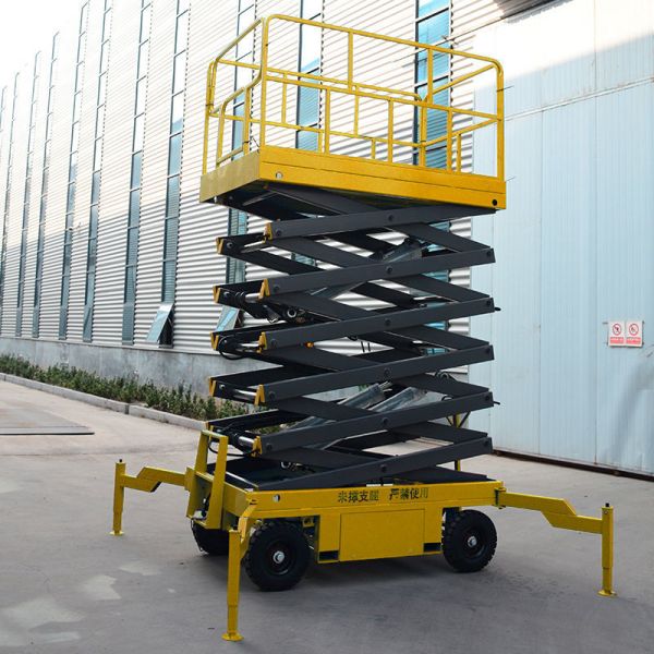 Mobile Scissor Lift Efficient Secure 6m Height 500kg For Installation Maintance