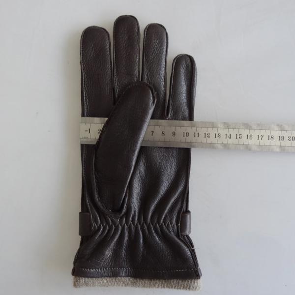Customized Fashion Mens Leather Gloves , Classic Mens Fur Lined Leather Gloves