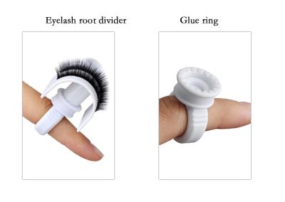 Dedo plástico Ring For Grafting Eyelash Ring do suporte da extensão da tinta da colagem do copo da tatuagem da composição da pestana