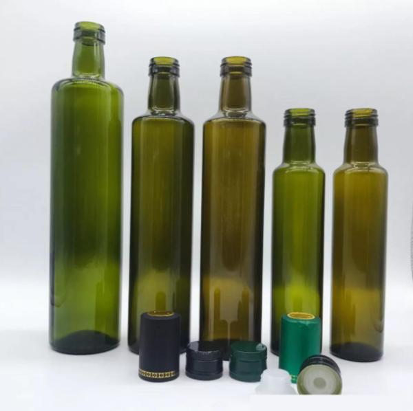 Garrafa de vidro de óleo de oliva clara de alta qualidade 500ml 330ml 250ml Tamanhos para embalagem de óleo
