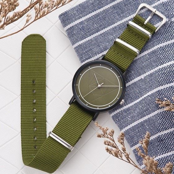 Digital Nylon Wrist Watch Mineral Strengthened Glass Mirror Alloy Case