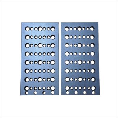 CNC machine tool metal perforated plate made of aluminum alloy custom designs available upon request