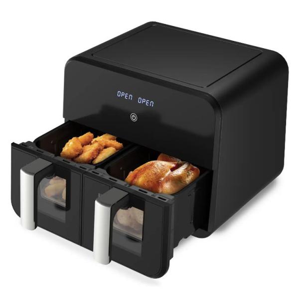 9L Touch Screen Double Air Fryer Electric Deep Fryer Smart Rack Without Oil Household