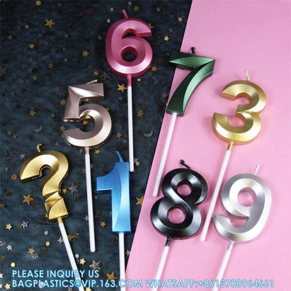 Wholesale Number Candles Gold-Plated 0-9 Wax Cake Candle Mini Cake Shaped Candles
