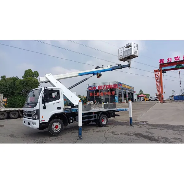 6 Wheeler 20m 22m 24m 28m 33m Hydraulic Ladder Lift Insulated Booms Aerial Work Platform Basket Hydraulic Ladder Truck