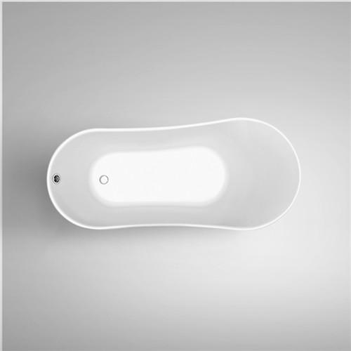 Classical 67 Inch Acrylic Soaking Tubs , Zinc Alloy Claw Foot Freestanding Slipper Tub