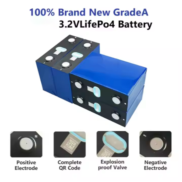 Lifepo4 Battery for Electric Bicycle 3.2V 88Ah High-rate Battery for Home Energy Storage Prismatic Lithium-ion Battery