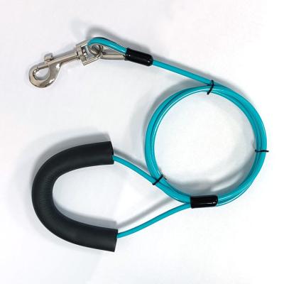 PVC Coated Cable Pet Leash Dog Tie Out Stake And Tie Out Cable For Dogs Up To 90 Lbs