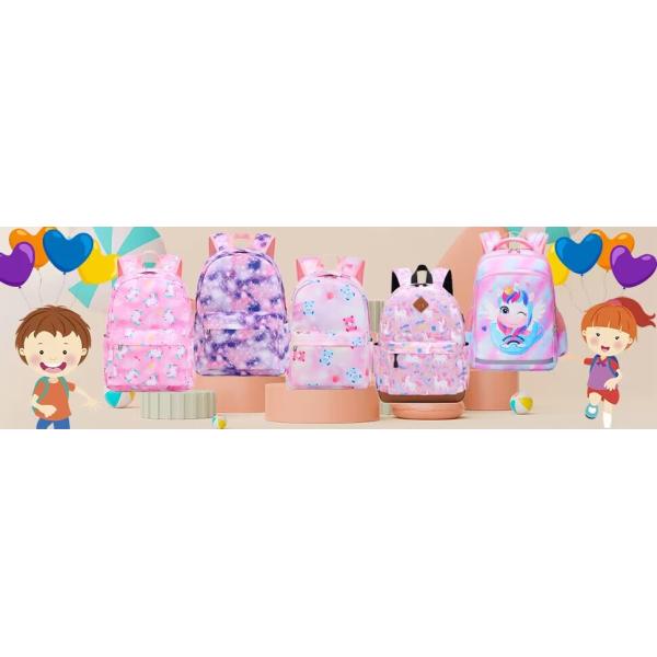 Fish Scale Design Girls School Backpack Unicorn Children school Backpack
