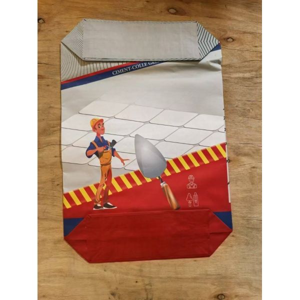 2 Layer 90GSM Paper Valve Bag with  Block Bottom for 50kg Cement Packaging Bags