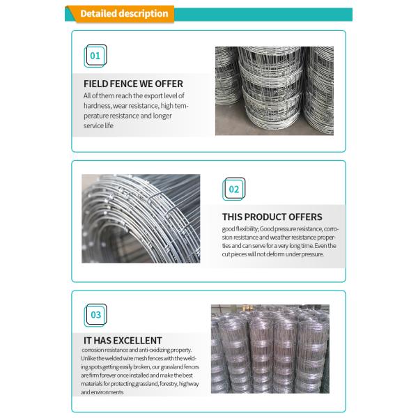 Производители Anping напрямую продают оцинкованные ржавчины прочные проволочные сетки размножения ограждения ограждения скота и овец блок