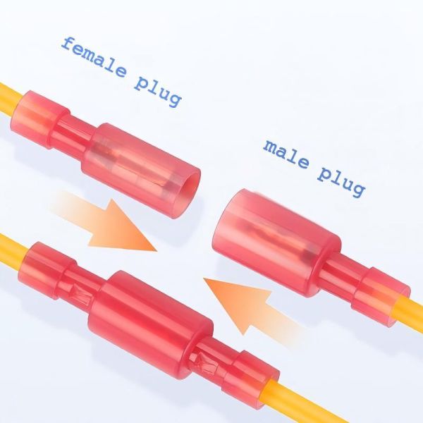 FRFNY/MRFNY nylon fully insulated bullet-type male and female docking terminals with brass core cold-pressed wire connectors 0.5
