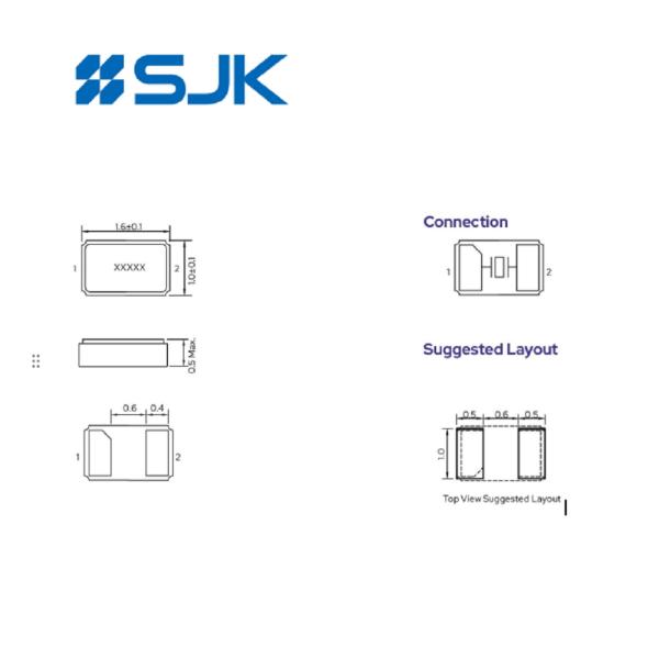 SMD 1610 Tuning Fork crystal 32.768KHz 12.5pF for RTC,IoT application