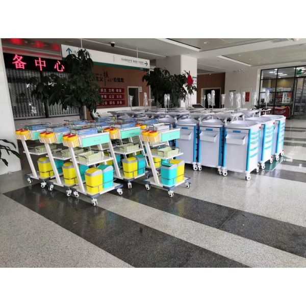 Guangzhou Cheap Hospital Emergency Trolley Equipment Resuscitation Trolley Pediatric Medical Crash Cart Price