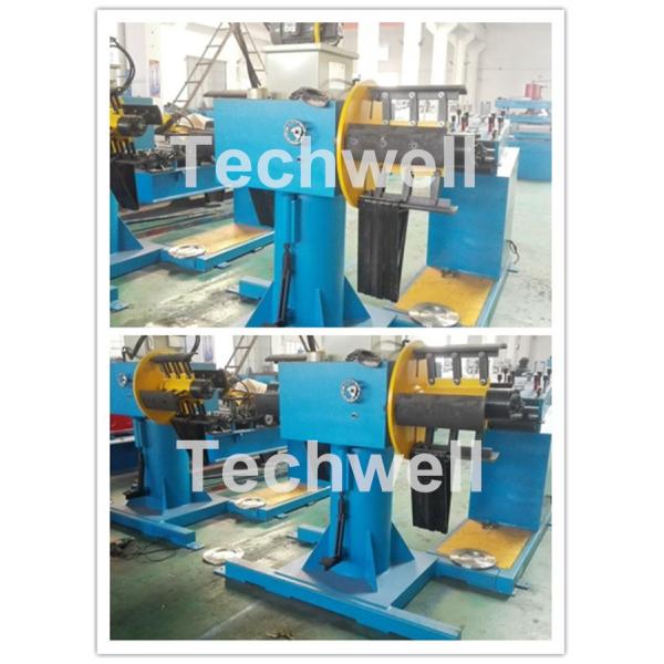Manual / Hydraulic Double Head Decoiling Machine With 0-15m / Min Uncoiling Speed
