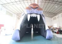 Entrada Tiger Head Tunnel Advertising Mascot inflável Tiger Helmet Tunnel inflável do esporte exterior