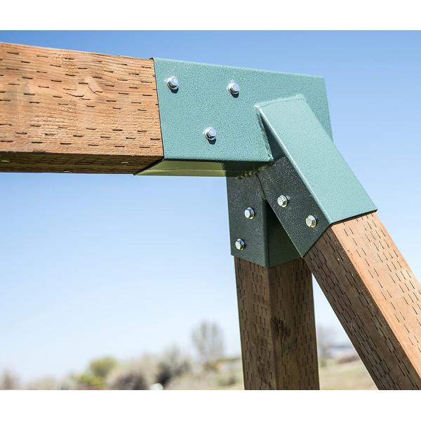 305x92mm Green Coating Metal Steel Swing Set Brackets with Heavy Duty A-Frame Design