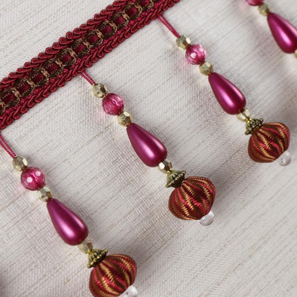 Handmade fashionable chain beads lace tassels fringes for curtain/sofa/pillow decoration