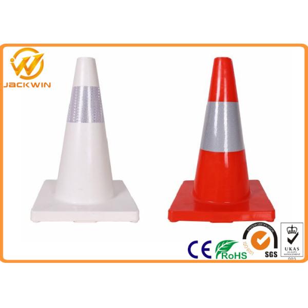 Roadside TPE Traffic Safety Cones With Reflective Sheeting , 45/70/90cm
