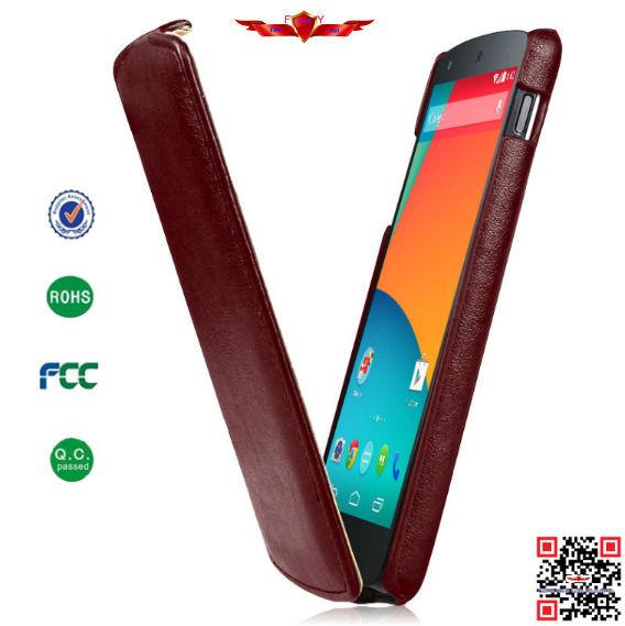 Newest Fashion Design Authentic Italy PU Flip Leather Case For LG Google Nexus 5 Qualify