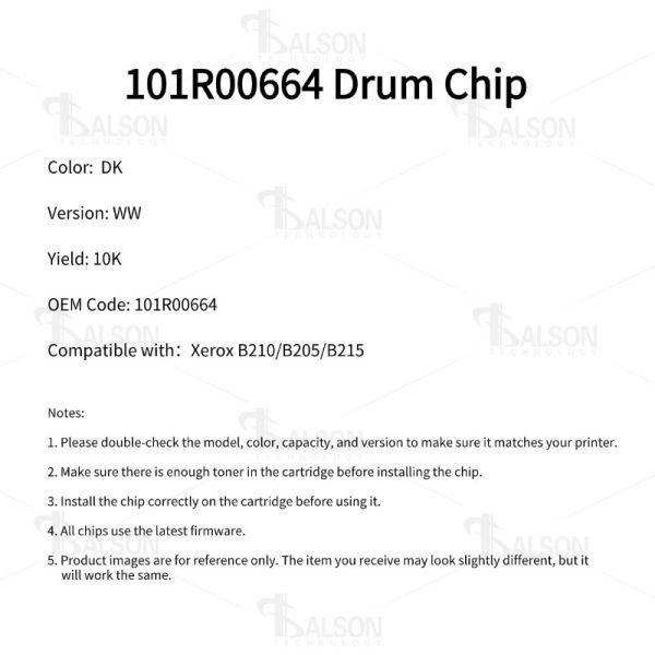 101R00664 Compatible Xerox Drum Chip For Xerox B210/B205/B215 Drum Cartridge