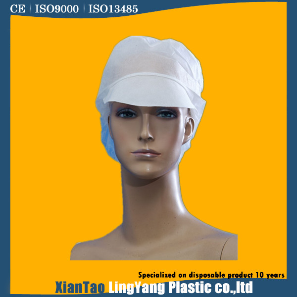 Breathable Disposable Painters Hats , Disposable Theatre Caps Environmental Friendly